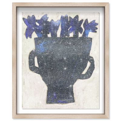 Indigo Vase II Shadowbox Floral & Botanical Print by Oliver Gal, Black Frame, 16 x 20