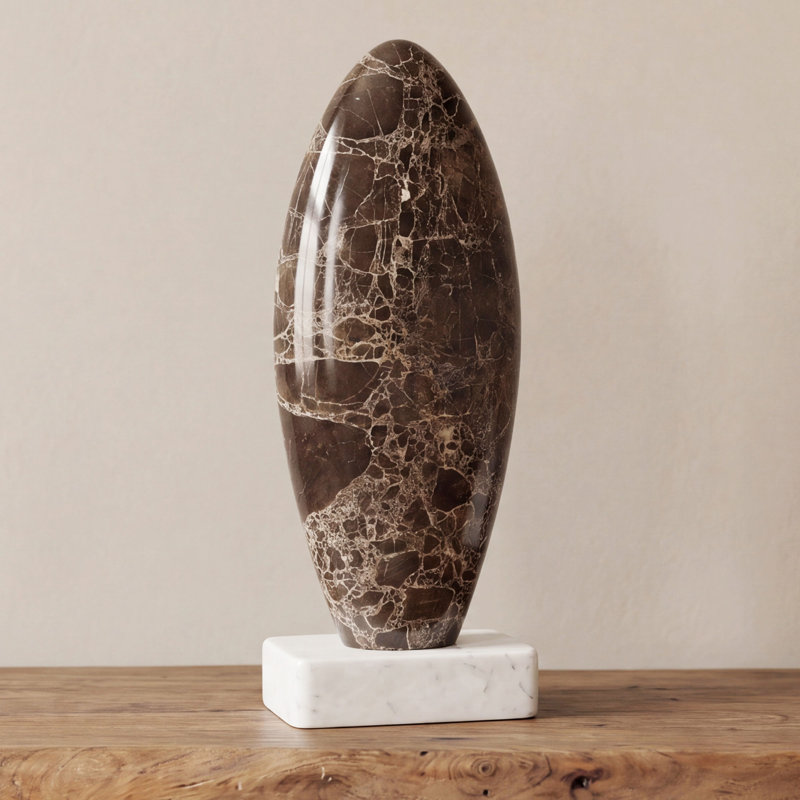 Boda Sculpture Dark Emperador Marble