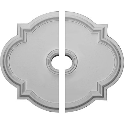 Médaillon de plafond valse Endurathane, l 24 po x H 20 1/2 po x P 3 1/2 po x P 1 1/8 po (convient aux auvents jusqu'à 5 1/4 po), deux pièces, apprêté en usine