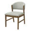 Ensemble de 2 chaises de salle à manger modernes du milieu du siècle, en bois d'hévéa pour petite cuisine-902605349