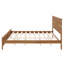 Structure de lit plateforme en bois robuste avec support de lattes en bois fiable