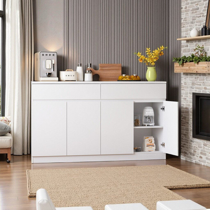 Elegant Buffet Cabinet with Storage Drawers, Multi-Function Dining Solution