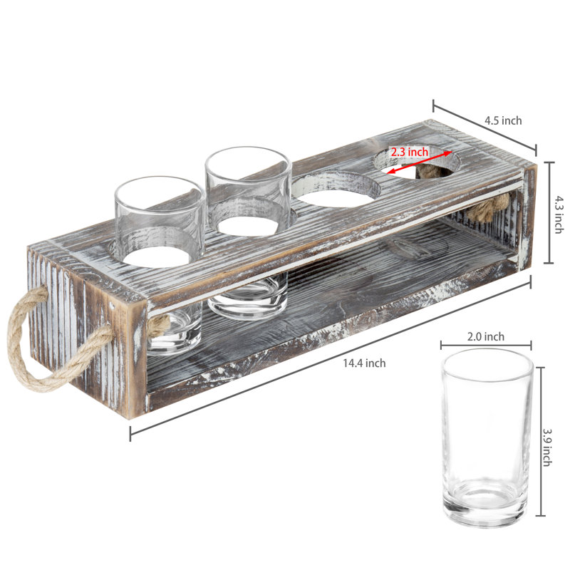 4 Piece 148ml Glass Beer Flight Set