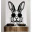 Adhésif décoratif lunettes de soleil lapin, décor de lapin, autocollants de salle de bain 304DRE-1563592401-1563592413