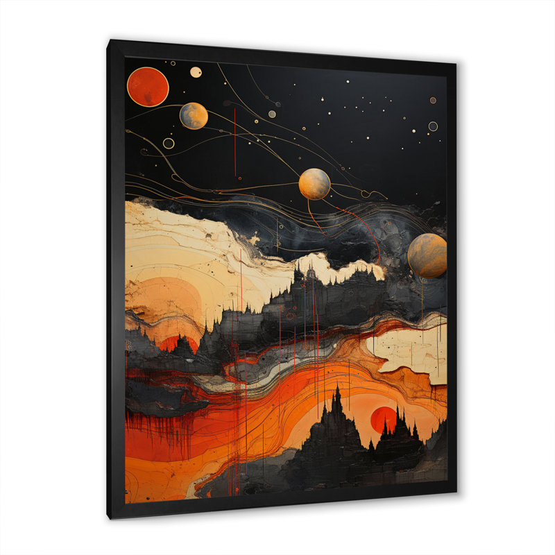 Jupiter Mars Majesty Bold I - impressions d'art mural de Jupiter, Cadre photo noir, H 32 po x l 24 po x P 1 po