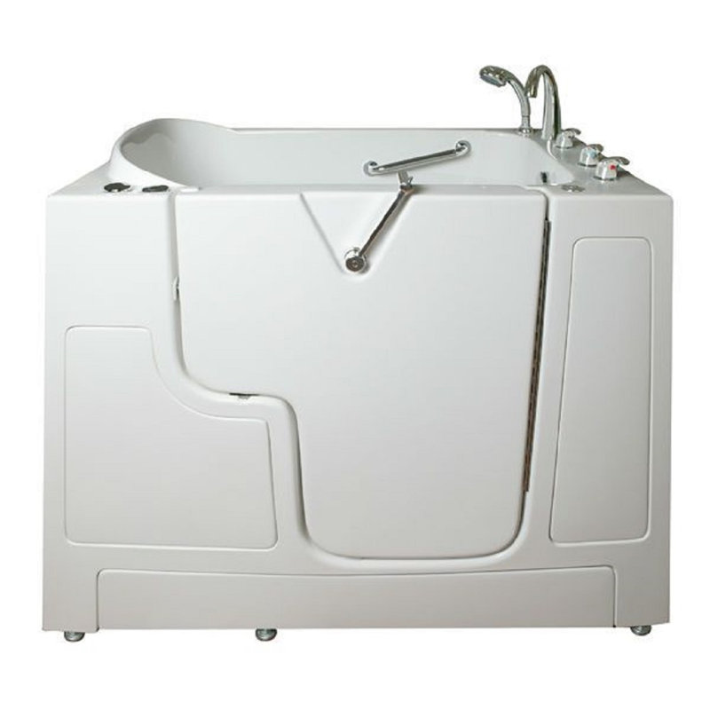52'' x 30'' Walk-in Whirlpool Fiberglass Bathtub with Faucet, Right