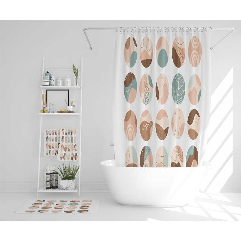 Nevijo Polyester Shower Curtain Set