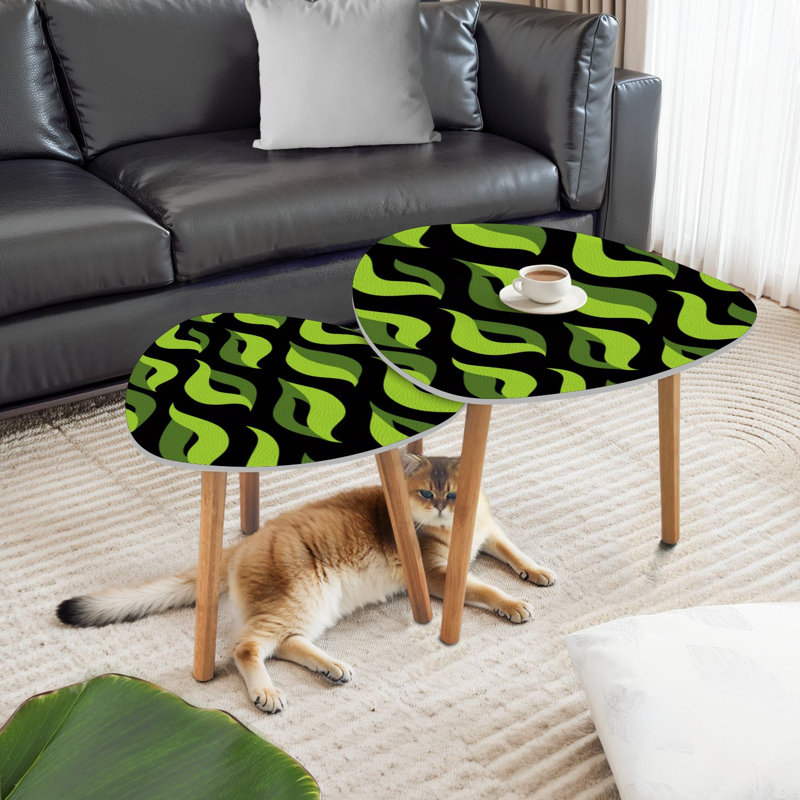 Ensemble de 2 tables basses gigognes Triangle