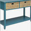 Table basse à base bleu foncé