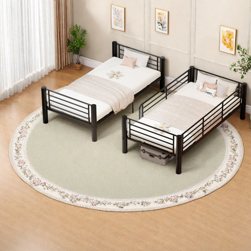 Lits simples au-dessus de lits simples, acier de 2 pouces, style industriel moderne