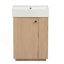 Meuble-lavabo 21,6 po avec lavabo en céramique
