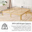 Structure de lit très grande plateforme en bambou robuste en bois massif et en métal de 14 po avec pieds en fer - robuste, assemblage sans outil écologique, lits doubles pour les couples et les familles, conception très spacieuse pour les grandes chambres des maîtres-81580969