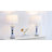 28" Coastal Crystal Glass Table Lamps with USB & Type-C Charging Ports, Gradient Blue Glass Accent Lamps with LED Bulbs Included-124582018