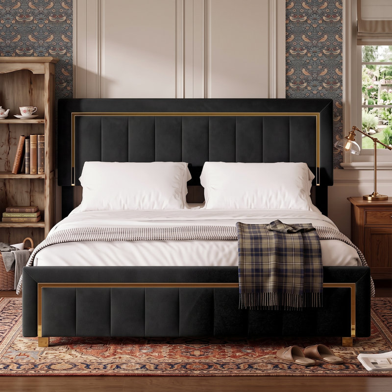 Ottoman Bed, 150*200cm, Black
