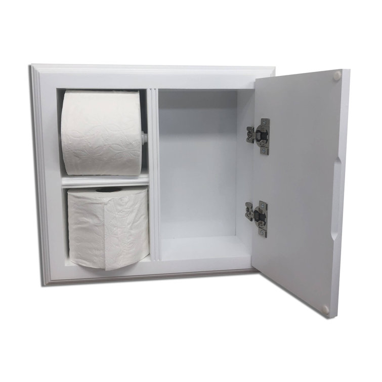 Timber Tree Cabinets HANSFORD-19-WHITE Hansford Recessed Toilet Paper Holder Finish: White