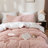 Solayne 100% Washed Cotton Duvet Cover Set with Faux Hemp Texture, Solid Color, Zipper Closure and Corner Ties-111685177-111685183