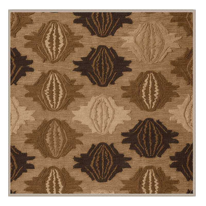  Tapis lavable hawaïen Kukui Nuts, Rectangle 7 pi x 9 pi