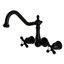 Kingston Brass Heritage Two-Handle 3-Hole Wall Mount Roman Tub Faucet