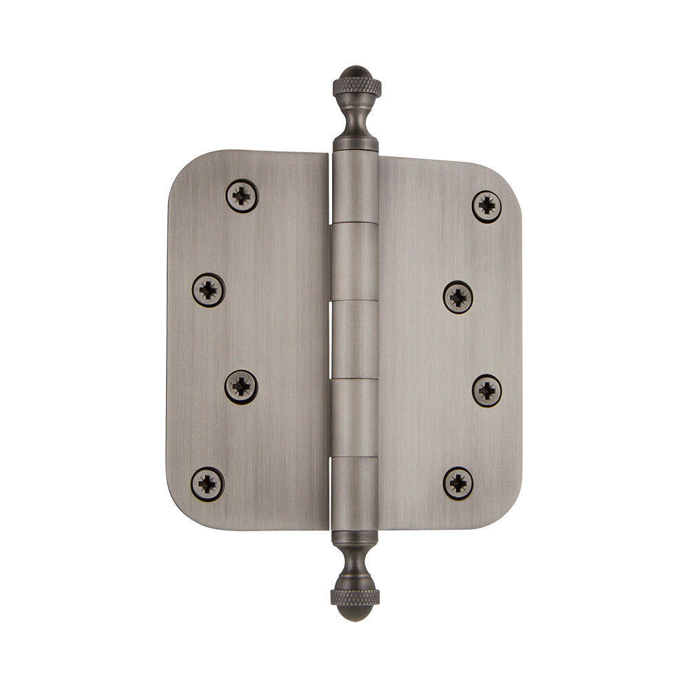 4" Acorn Tip Residential Hinge with 5/8" Radius Corners Grandeur 