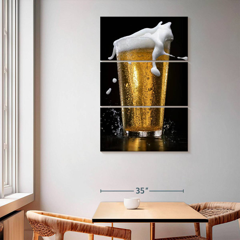 Yarlin Beer Foam Spill, 65" H x 42" W