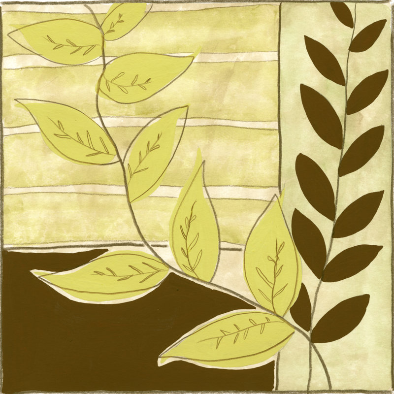 Patchwork Garden II by Jennifer Goldberger - Wrapped Canvas Painting, 30cm H x 30cm W x 3.8cm D
