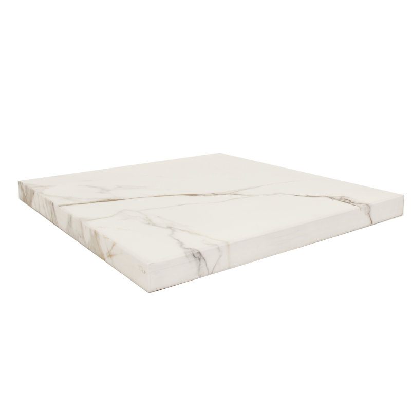 Plateau de table en granit artificiel blanc 24 po x 24 po