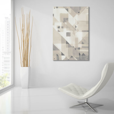  «Try Angles 4 Neutral C» par Danhui Nai, art mural en verre acrylique, 16 po x 24 po