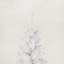 Arbre de Noël artificiel blanc 7,5 pi avec base en métal pliable pour espaces compacts, parfait pour un décor moderne