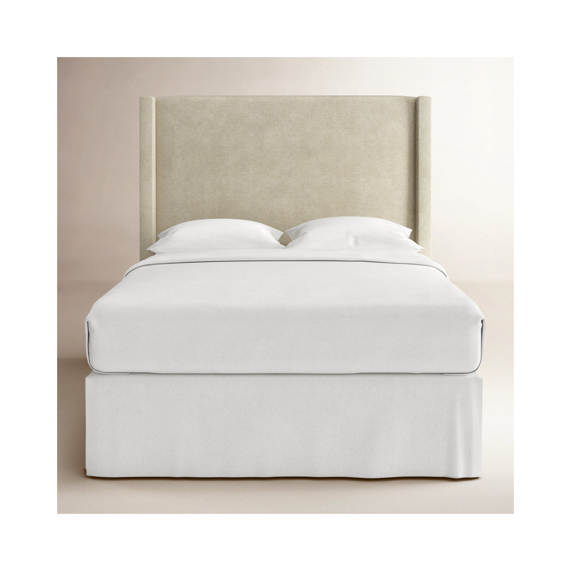 Benson Upholstered Headboard, Full, Beige
