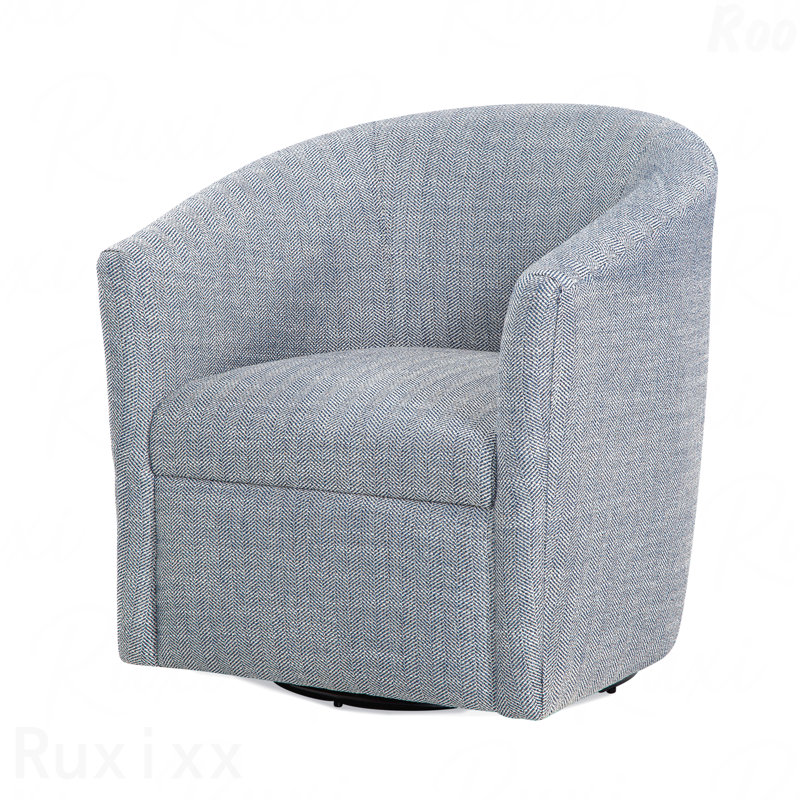 Tonneau - Fauteuil d'appoint en forme de bureau élégant - Fonction rotative, Bleu