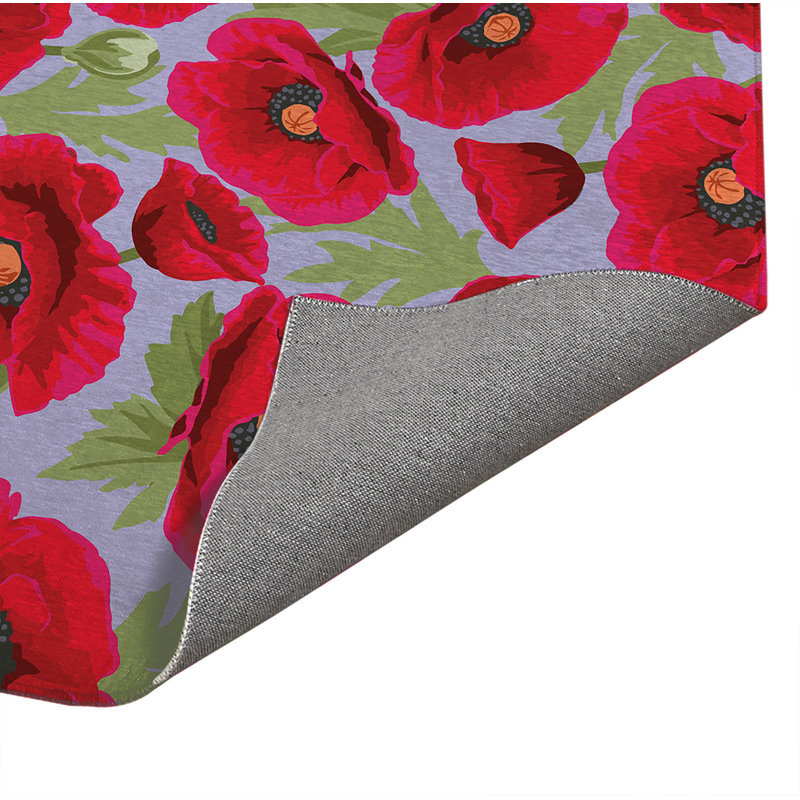 Poppie Soft Step Outdoor Area Rug, Periwinkle, Rectangle 7' x 5'