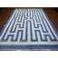 Tapis bleu en laine noué à la main 9 pi 1 po x 11 pi 8 po Peshawar D4E8336297634B5BA967BD70983E7EC8