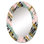 Miroir mural bleu, rose et paillettes III