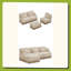 Canapé confortable en L 100 po à imprimé léopard en chenille de 100 po, bord à pampille délicat, repose-pieds mobile, style moderne, dossier et siège ergonomiques, assemblage facile, siège profond pour le salon-130160727