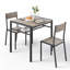 Ensemble de table de salle à manger 3 pièces pour 2 avec support de rangement sous la table et chaises Tuck-Under-1720337086-1720337087