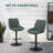 Swivel Upholstered Adjustable Height Counter Stool with Metal Frame-1343206099
