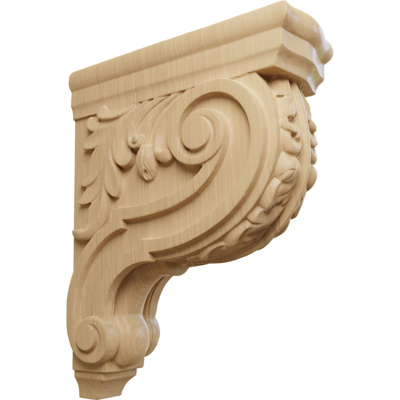 Corbeau Hudson Acanthus, H 10 po x l 3 po x P 7,75 po, Cerisier
