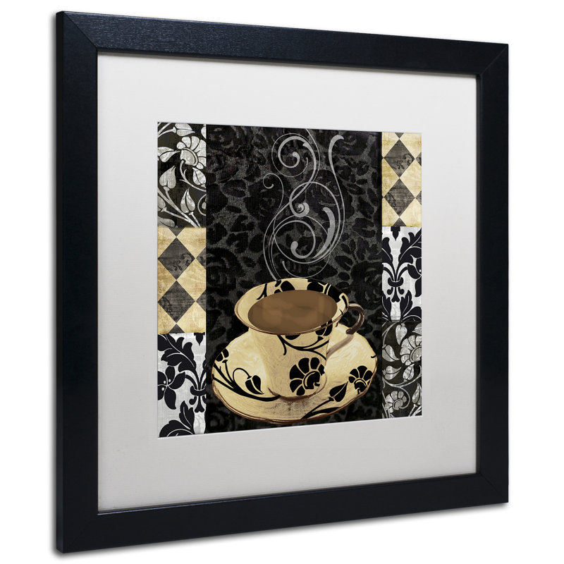 Jadaya «Cafe Noir VI» par Color Bakery, impression encadrée, Blanc, H 16 po x l 16 po x P 0,5 po