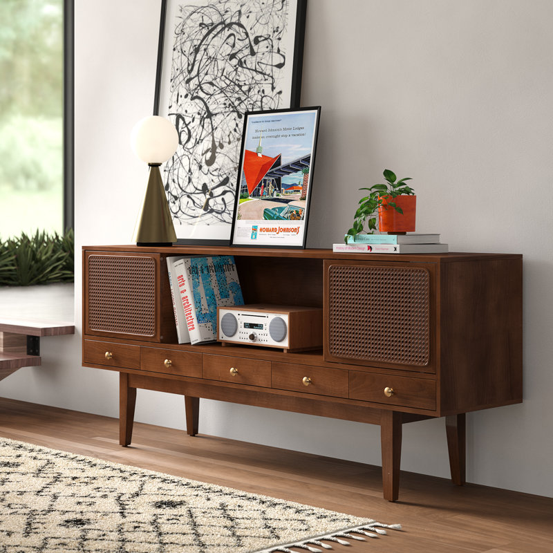 Saroja TV Stand for TVs up to 70", Dark Tobacco