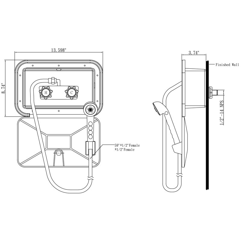 RV/Mobile Home Shower Faucet