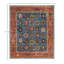 Tapis unique noué à la main Dobbins - bleu clair, 8 pi 2 po x 9 pi 10 po