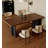 Nordic Retro Walnut Rectangular Dining Table-111042206