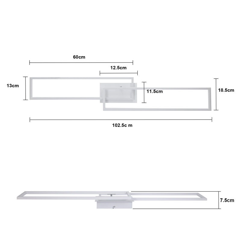 Darlynne LED Flush Mount, White, matt