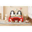 Lit plateforme simple en forme de voiture de course avec roues-1353001505