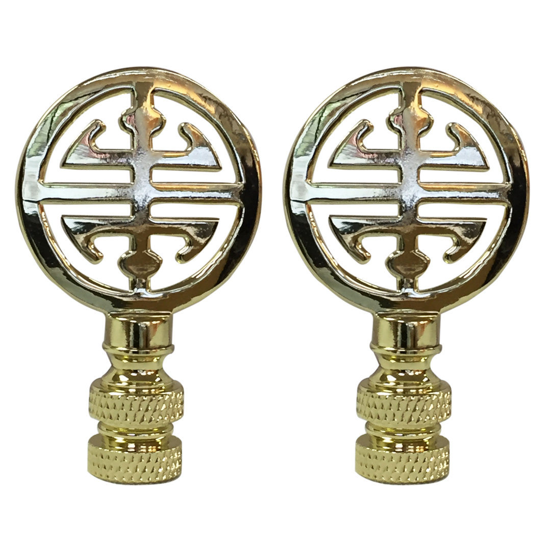 Oriental Happiness Symbol Lamp Finial (Set of 2) Royal Designs