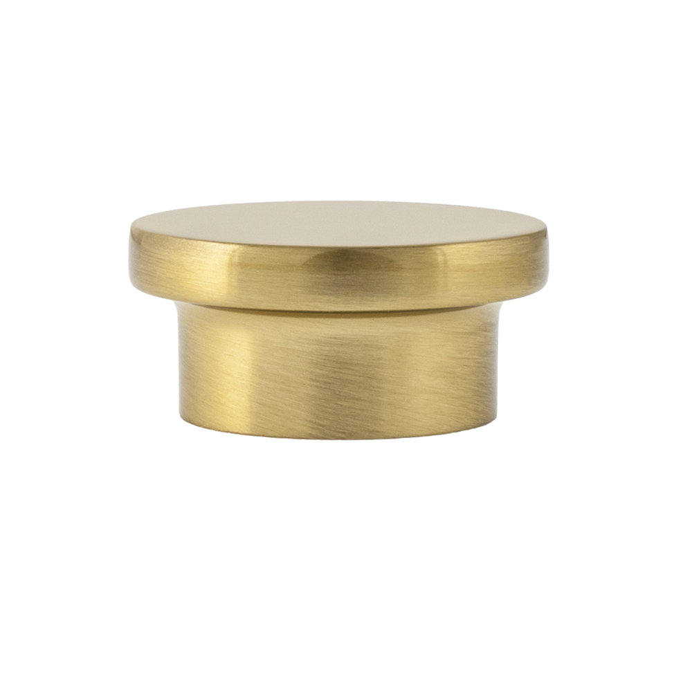 Ethan Round Cabinet Knob, Satin Brass, 1 5/8"