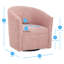Fauteuil demi-tonneau pivotant au henné Lainey-1871620030