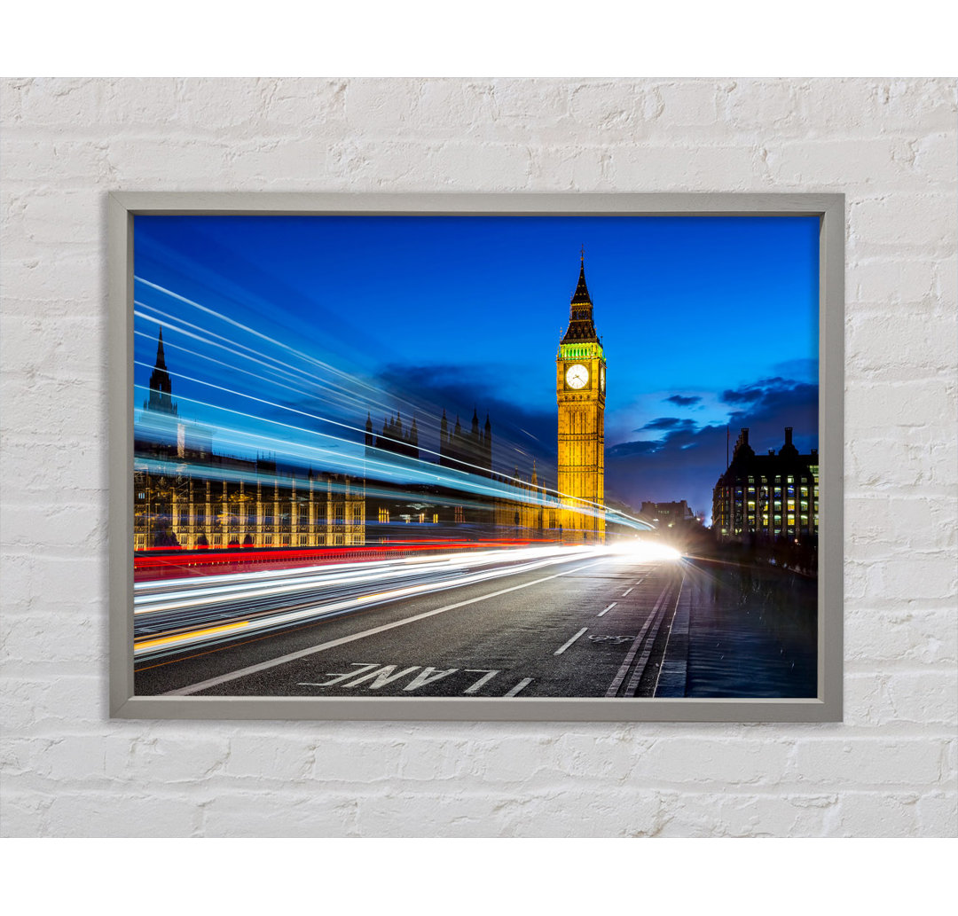 Big Ben Speed Of Light 5 - Einzelbildrahmen Kunstdrucke auf Leinwand