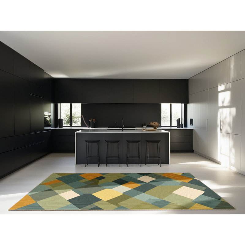 Geo Tiles Rug, Round 4'