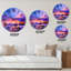 Mauve ciel abstrait paysage II - horloge murale moderne-59913863